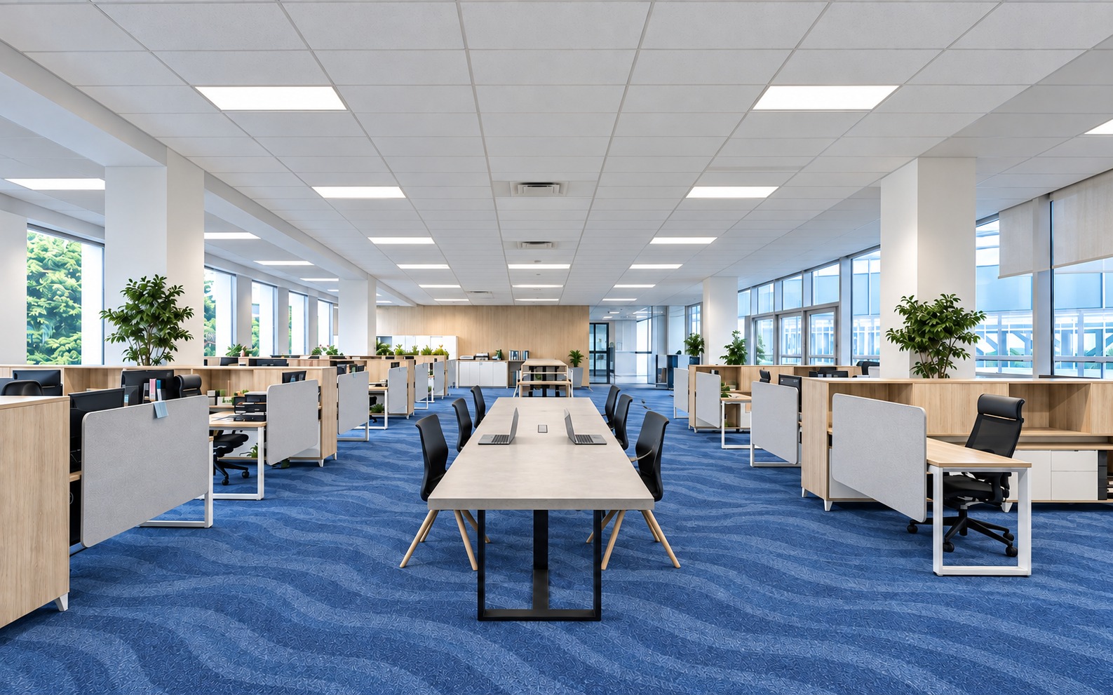 Coworking space with shared desks at SABA Offices