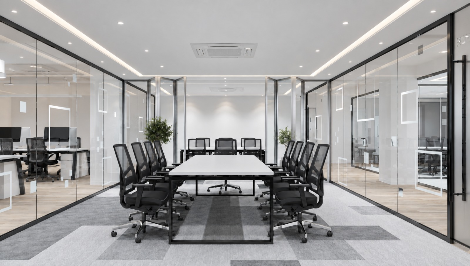 Meeting room with conference table at SABA Offices